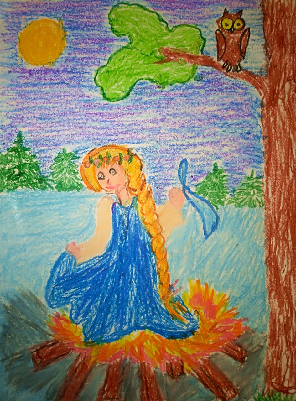 Рисунок на тему Огневушка поскакушка