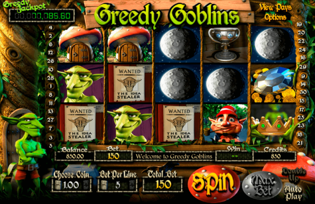 Играть в казино Вулкан в слот Greedy Goblins